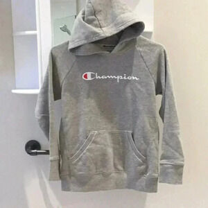 3/$20 Champion hoodie boys school sweater sweatshirt unisex grey athletic gym